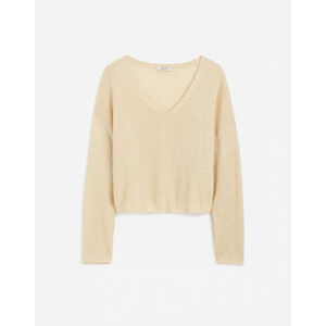 NWT Madewell Linen V-Neck Sweater size XS in beach sand